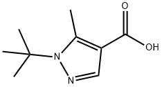 1-(tert-Butyl)-5-methyl-1H-pyrazole-4-carboxylic acid Struktur