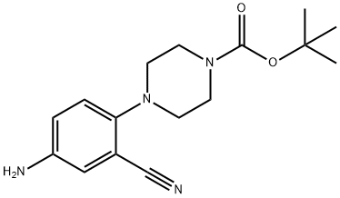 tert-Butyl 4-(4-aMino-2-cyanophenyl)piperazine-1-carboxylate Structure