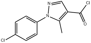 1‐(4‐クロロフェニル)‐5‐メチル‐1H‐ピラゾール‐4‐カルボニルクロリド 化学構造式