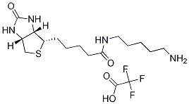 1H-Thieno[3,4-d]iMidazole-4-pentanaMide, N-(5-aMinopentyl)hexahydro-2-oxo-, (3aS,4S,6aR)-, Mono(trifluoroacetate)|(3aS，4S，6aR)-N-(5-氨基戊基)六氢-2-氧代-1H-噻吩并[3，4-d]咪唑-4-戊酰胺三氟乙酸盐