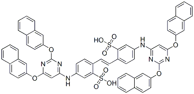 4,4'-bis[2,6-di(2-Naphthoxy)pyrimidin-4-ylamino] stilbene-2,2'-disulfonic acid Struktur