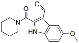 5-methoxy-2-(piperidine-1-carbonyl)-1H-indole-3-carbaldehyde Struktur