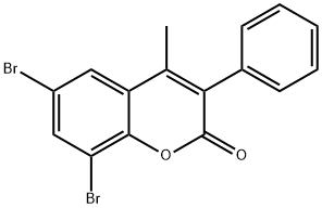 6,8-DIBROMO-4-METHYL-3-PHENYLCOUMARIN Structure