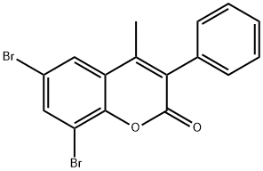 6,8-DIBROMO-4-METHYL-3-PHENYLCOUMARIN Struktur