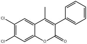 6,7-DICHLORO-4-METHYL-3-PHENYLCOUMARIN 化学構造式