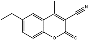 3-CYANO-6-ETHYL-4-METHYLCOUMARIN 化学構造式