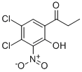 4’,5’-Dichloro-2’-hydroxy-3’-nitropropiophenone 结构式