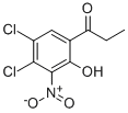 4’,5’-Dichloro-2’-hydroxy-3’-nitropropiophenone Struktur