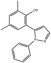 2,4-DIMETHYL-6-(1-PHENYL-1H-PYRAZOL-5-YL)PHENOL Struktur