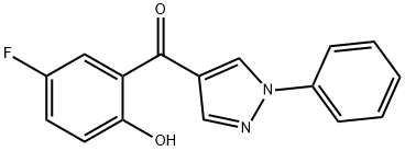 5′-氟-2′-羟苯基-1-苯基-1H-吡唑-4-基甲酮,288401-60-5,结构式