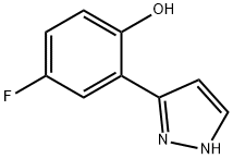 4-氟-2-(1H-吡唑-3-基)苯酚, 288401-64-9, 结构式