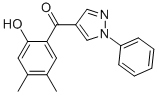 4-(4,5-DIMETHYL-2-HYDROXYBENZOYL)-1-PHENYLPYRAZOLE 化学構造式