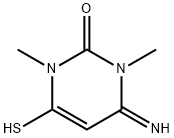 2(1H)-Pyrimidinone,  3,4-dihydro-4-imino-6-mercapto-1,3-dimethyl- 结构式