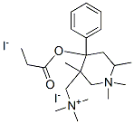 trimethyl-[(1,1,3,6-tetramethyl-4-phenyl-4-propanoyloxy-5,6-dihydro-2H-pyridin-3-yl)methyl]azanium diiodide Structure