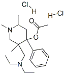 [5-(diethylaminomethyl)-1,2,5-trimethyl-4-phenyl-4-piperidyl] acetate dihydrochloride 结构式