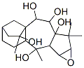 2,3-Epoxy-1,1,4,12-tetramethylperhydro-7,8a-ethanobenz[f]azulene-4,9,10,10a,12-pentol,28894-74-8,结构式