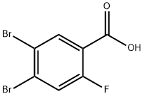 4,5-二溴-2-氟-苯甲酸, 289039-48-1, 结构式