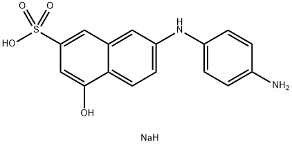 sodium 7-(4-aminoanilino)-4-hydroxynaphthalene-2-sulphonate Structure