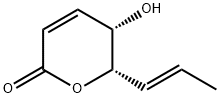 [5S,6S,(+)]-5,6-ジヒドロ-5-ヒドロキシ-6-[(E)-1-プロペニル]-2H-ピラン-2-オン 化学構造式