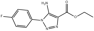 5-Amino-1-(4-fluorophenyl)-1H-1,2,3-triazole-4-carboxylic<br>acid ethyl ester Structure