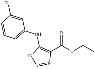 5-[(3-Chlorophenyl)amino]-1H-1,2,3-triazole-4-carboxylicэтиловый эфир кислоты структура