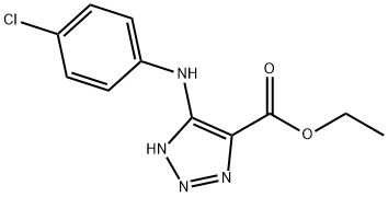 5-[(4-Chlorophenyl)amino]-1H-1,2,3-triazole-4-carboxylic<br>acid ethyl ester Struktur