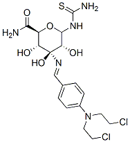 2893-28-9 Glucopyranuronamide, 1-3-p-bis(2-chloroethyl)aminobenzylideneamino-2-thioureido-1-deoxy-, D-