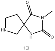 3-methyl-1,3,7-triazaspiro[4.4]nonane-2,4-dione hydrochloride Struktur