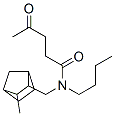 N-Butyl-N-[(3-methyl-2-norbornyl)methyl]-4-oxovaleramide Struktur