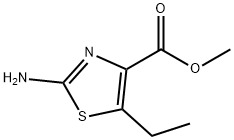 2-アミノ-5-エチルチアゾール-4-カルボン酸メチル 化学構造式