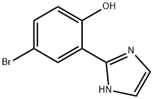 4-ブロモ-2-(1H-イミダゾール-2-イル)フェノール 化学構造式