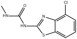 1-(4-CHLORO-2-BENZOTHIAZOLYL)-3-METHYL UREA 化学構造式