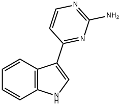 [4-(1H-吲哚-3-基)嘧啶-2-基]胺 结构式