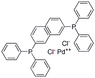 trans-Bis(triphenylphosphine)palladium  dichloride 化学構造式