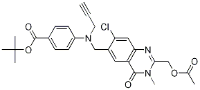 4 - (((2-(乙酰氧基甲基)-7-氯-3-甲基-4-氧代-3,4-二氢喹唑啉-6-基)甲基)( 结构式