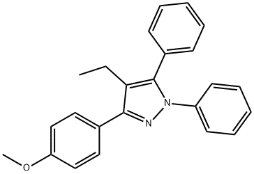 1,5-DIPHENYL-4-ETHYL-3-(4-METHOXYPHENYL)-1H-PYRAZOLE Structure