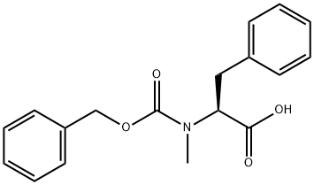 N-カルボベンゾキシ-N-メチル-L-フェニルアラニン 化学構造式