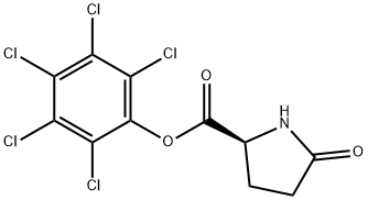L-PYROGLUTAMIC ACID PENTACHLOROPHENYL ESTER Struktur