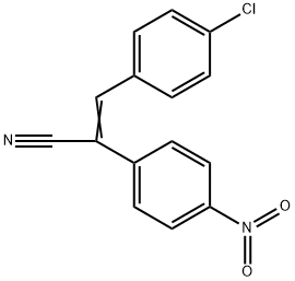 3-(p-Chlorophenyl)-2-(p-nitrophenyl)acrylonitrile 化学構造式