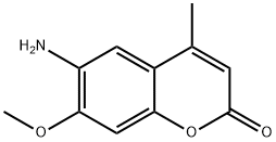 6-amino-7-methoxy-4-methyl-chromen-2-one Struktur