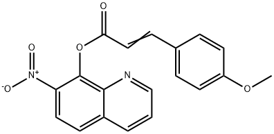3-(4-メトキシフェニル)プロペン酸7-ニトロ-8-キノリル 化学構造式