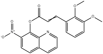 3-(2,3-ジメトキシフェニル)プロペン酸7-ニトロ-8-キノリル 化学構造式