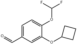 3-环丁基氧基-4-二氟甲氧基苯甲醛, 290307-39-0, 结构式