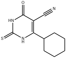 4-CYCLOHEXYL-2-MERCAPTO-6-OXO-1,6-DIHYDROPYRIMIDINE-5-CARBONITRILE Structure