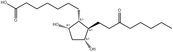 9α,11α-ジヒドロキシ-15-オキソプロスタン-1-酸 化学構造式