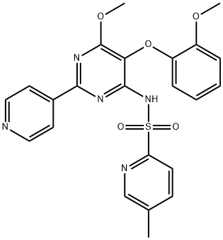 avosentan|N-[6-甲氧基-5-(2-甲氧基苯氧基)-2-(4-吡啶基)-4-嘧啶基]-5-甲基吡啶-2-磺酰胺