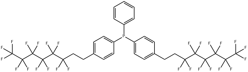 ビス[4-[2-(トリデカフルオロヘキシル)エチル]フェニル]フェニルホスフィン 化学構造式