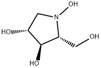3,4-Pyrrolidinediol, 1-hydroxy-2-(hydroxymethyl)-, (2R,3R,4R)- (9CI) Structure