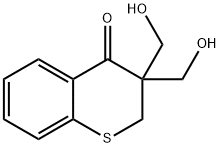 3,3-ビス(ヒドロキシメチル)-2,3-ジヒドロ-4H-チオクロメン-4-オン 化学構造式