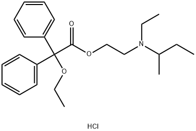 2,2-Diphenyl-2-ethoxyacetic acid (2-(N-sec-butyl-N-ethylamino)ethyl) e ster hydrochloride Struktur